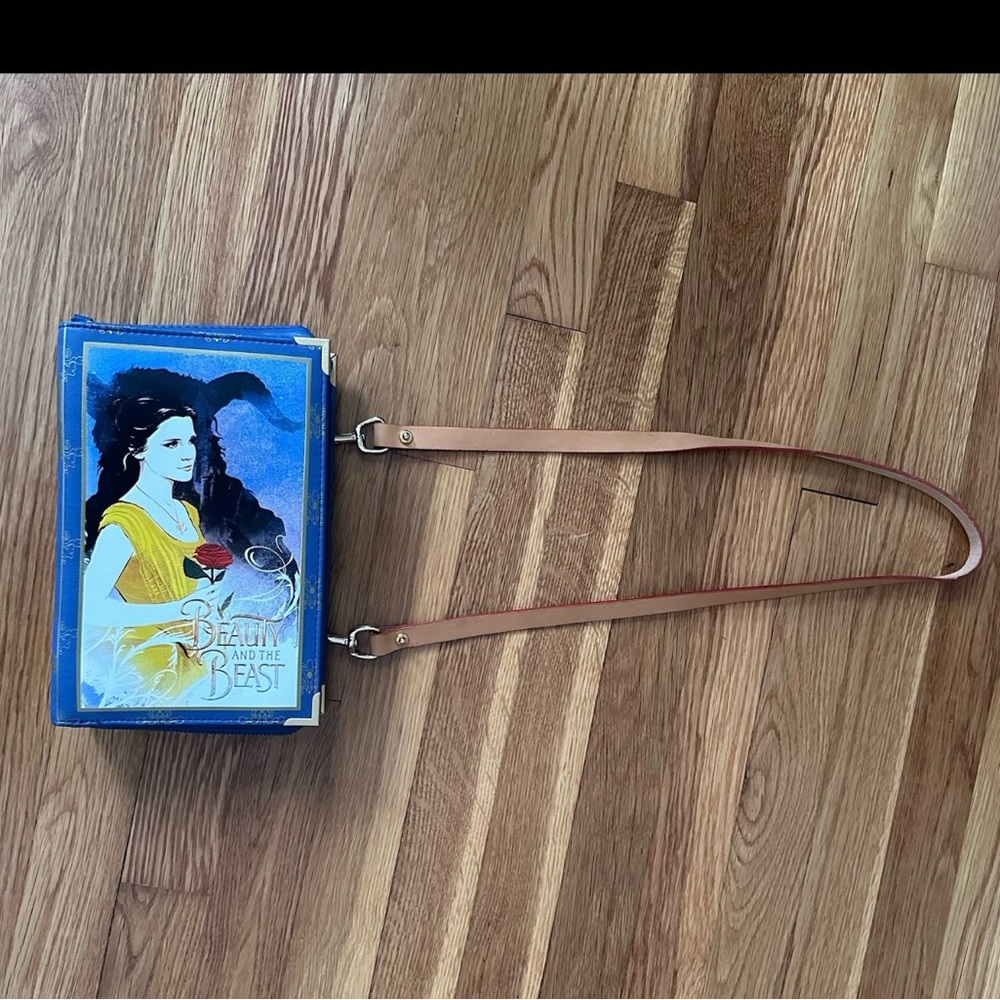Beauty And the Beast Book Purse Dark Blue 2017 Live Emma Watson Disney Store Bag